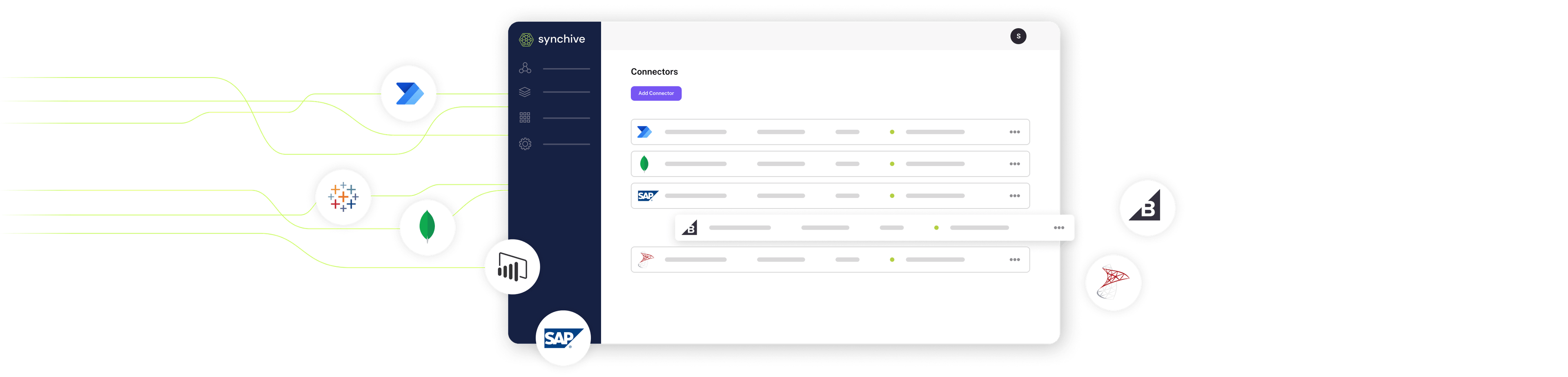 Everything connected. SyncHive data platform.